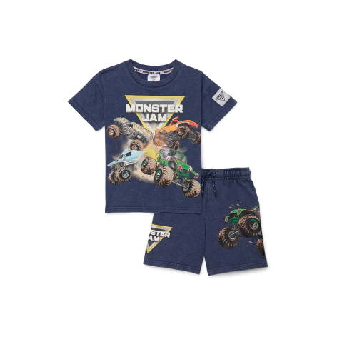 Monster Jam Toddler Boys Graphic Tee and Shorts Set, 2-Piece, Sizes 12M-5T
