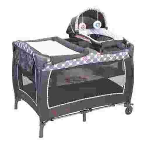 Baby Trend Lil Snooze Deluxe II Nursery Center Playard, Bassinet, Playpen & Crib with Travel Bag - Daisy Dots Pink