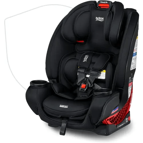 Britax One4Life Convertible Car Seat, 10 Years of Use from 5 to 120 Pounds, Converts from Rear-Facing Infant Car Seat to Forward-Facing Booster Seat, Machine-Washable Fabric, Onyx