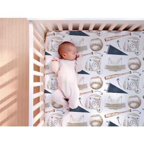 Baseball Crib Sheets Boy, Vintage Baseball Crib Bedding, Boy Crib Bedding, Baseball Nursery Bedding, Baseball Baby Bedding, Mini Crib Sheets