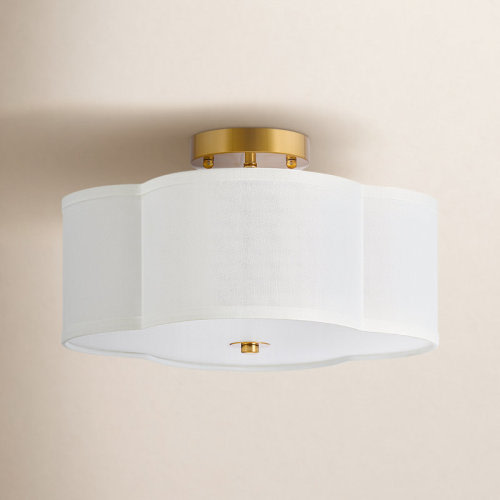 Winston Porter 4-Light Fabric Semi Flush Mount Ceiling Light Fixture & Reviews | Birch Lane