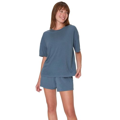 Hanes Women's Originals 2 Piece Lounge, Comfywear Supersoft Boxy T-Shirt & Sleep Shorts Loungewear Set