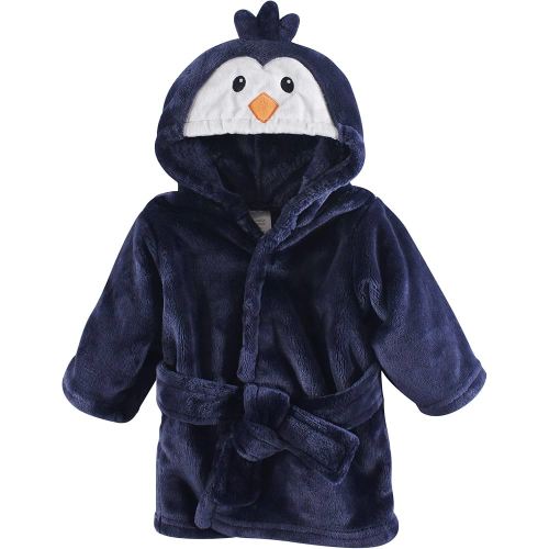 Luvable Friends Unisex Baby Plush Bathrobe, Boy Penguin, 0-9M