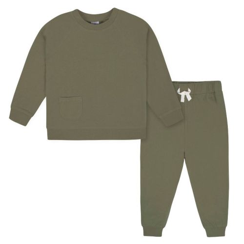 Gerber Infant Boys French Terry Pullover & Jogger Set, 2-piece, Sage Green, 12 Months