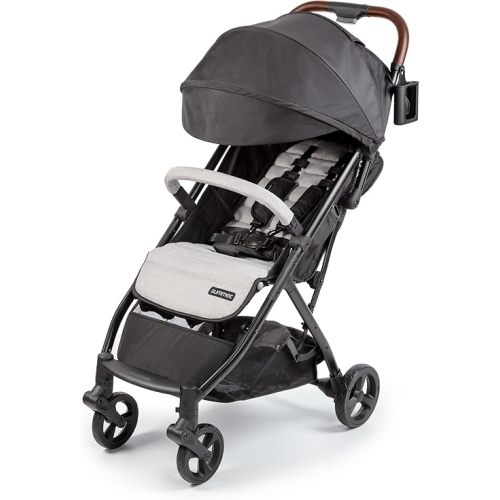 Summer by Ingenuity 3Dquickclose CS+ Compact Fold Stroller, Car-Seat Compatible, Lightweight Stroller with Oversized Canopy, Extra-Large Storage