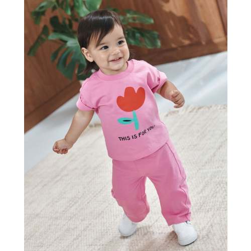 Baby Graphic T-Shirt & Wide Leg Pants Set | Hanna Andersson