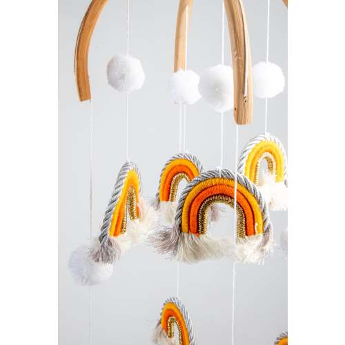 Woven Rainbow Mobile | Nursery Mobile · Mexicali Blues