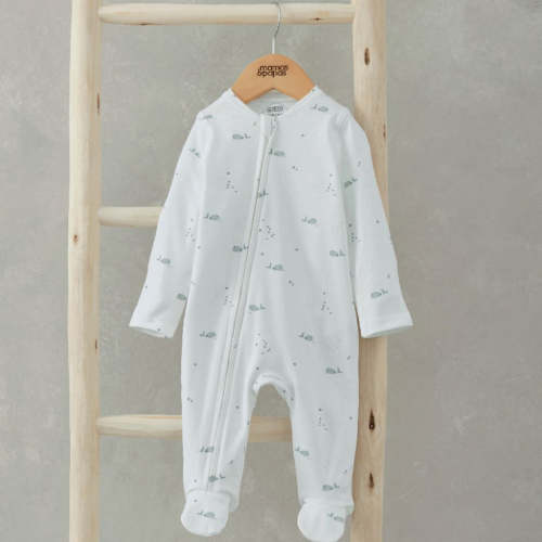 Mamas and Papas Whale Onesie with Zip