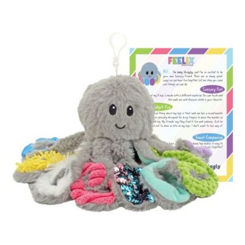 MEAVIA Mini Sensory Octopus Plush Toy, Fidget Plush for Special Needs and Sensory Fun, FEELix Collection