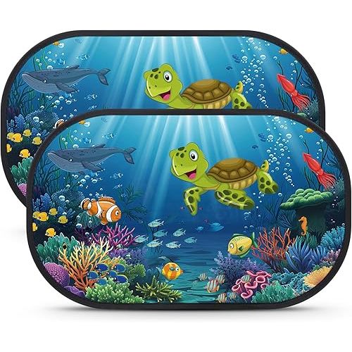 Car Window Shades - Car Window Shade for Baby (2 Pack) 19.6"x12", Glare Shield & UV Rays Protection, Sun Shade for Side Window Screens for SUV, Sedan, Minivan