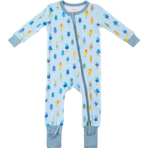 Baby Bamboo Pajamas W/ DreamCuffs®, Blue Popsicle - Dreamland Baby | Maisonette