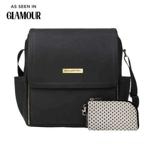 Boxy Backpack in Black Matte Leatherette