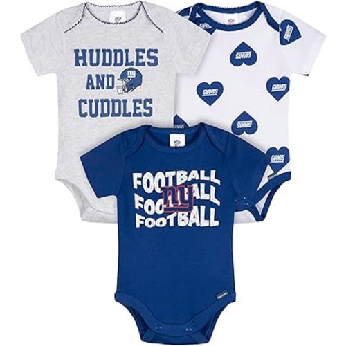 Gerber NFL baby-girls Nfl 3-pack Onesie Bodysuit