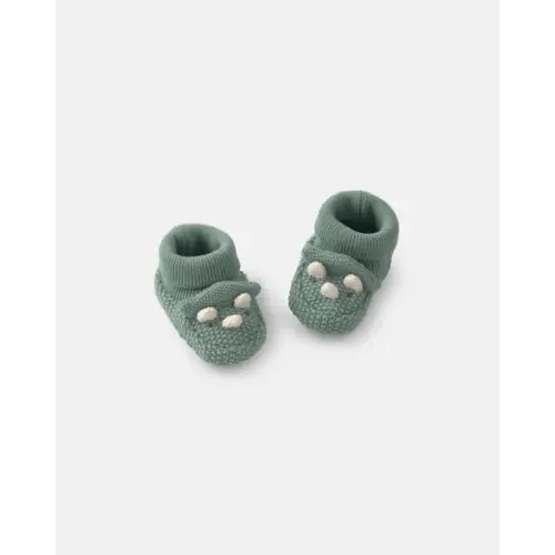 Baby Boy Dinosaur Baby Booties - Green | Carter's