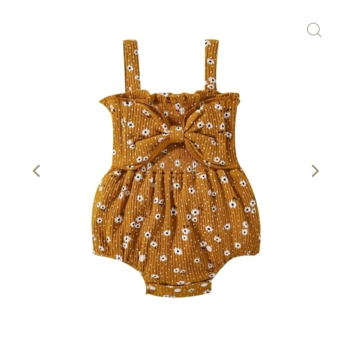 Flower & Dot Bow Onesie