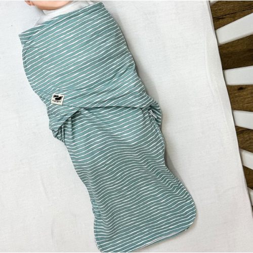Norani Baby Snugababe Sleep Pod with Arm Inserts - Green Stripes