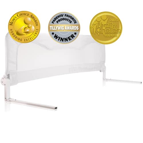 Bed Rail for Toddlers & Infants – Kids Bed Safety Guard Rail –Toddler Bed Rails for Twin, Full Size, Queen &King Mattress – Baby Bed Rail for Children – Extra Long Rail Guard -White (59L19.5H in)