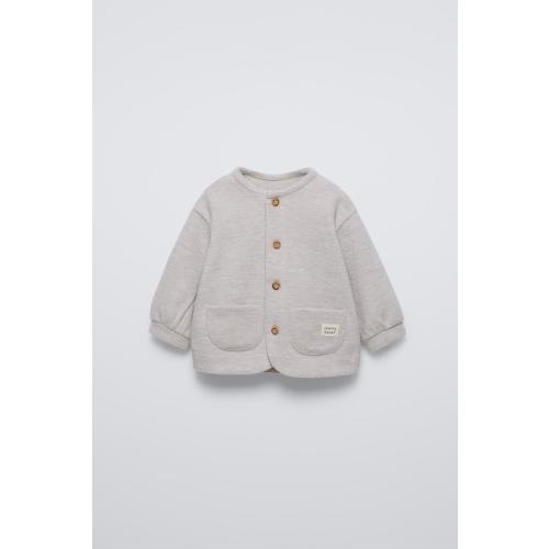SOFT TOUCH POCKETS SWEATER - Sand / Marl | (Size 9-12m)