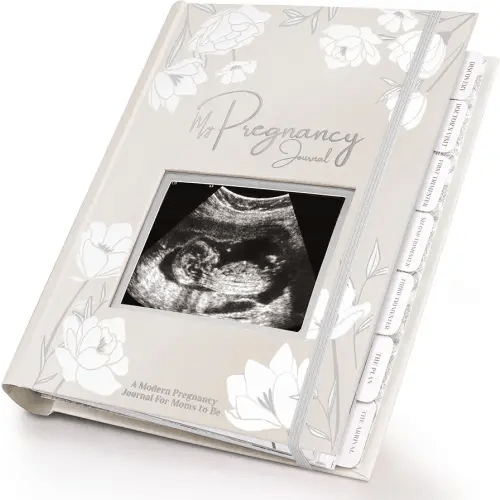 Pregnancy Journal, Pregnancy Announcements - 80 Pages Hard Cover Baby Books For Mom To Be Gift, Baby Memory Book Keepsake, Gender Reveal Gifts For New Moms, Shower & Registry (Clay)