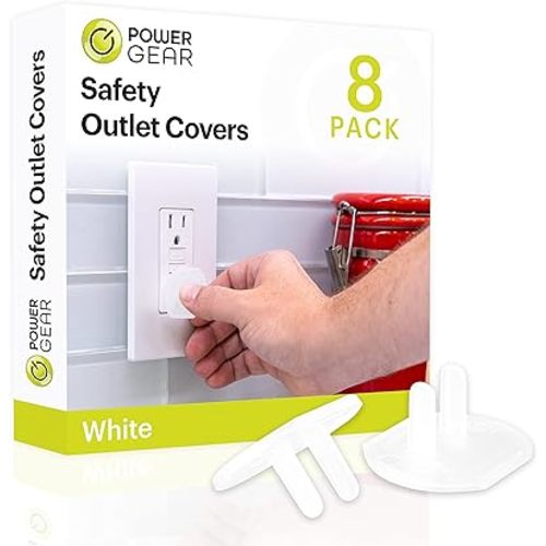 Power Gear Outlet Covers Baby Proofing Child Proof Plug Covers for Electrical Outlets Easy Install Outlet Plug Covers UL Listed Shock Prevention White 69311 30 Count