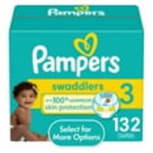 Pampers Swaddlers Baby Diapers Size 3, 132 Count (Select for More Options)