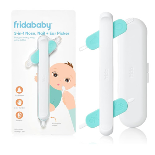 Frida Baby 3-in-1 Nose, Nail + Ear Picker by Frida Baby the Makers of NoseFrida the SnotSucker, Safely Clean Baby's Boogers, Ear Wax & More