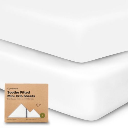 Keababies Mini Crib Sheets For Baby Girls, Boys, 2-pack Soothe Pack And Play Sheets Fitted, Organic Pack N Play Mattress Sheet (oregano)
