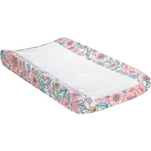 Lambs & Ivy Giraffe and a Half Liberty Floral Watercolor Changing Pad Cover