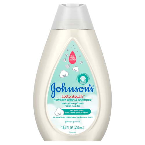 Johnson's CottonTouch for Newborn Baby and Toddler Bath Shampoo and Body Wash, 13.6 oz