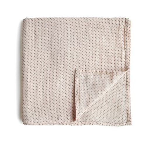 Organic Cotton Muslin Swaddle Blanket Retro Stripes One Size