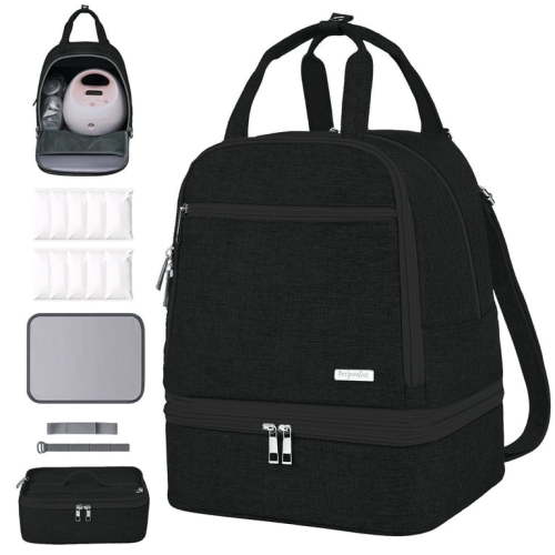 Breast Pump Bag, Spectra Pump Backpack with Pockets for Working Mom, Compatible with Spectra S1, S2, Black
