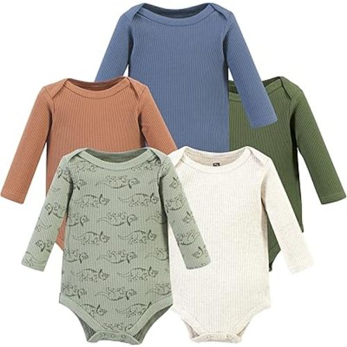 Hudson Baby unisex-baby Thermal Long Sleeve Bodysuits