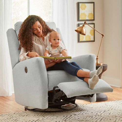 Storytime by Best Chairs Heatherly Power Swivel Glider Recliner