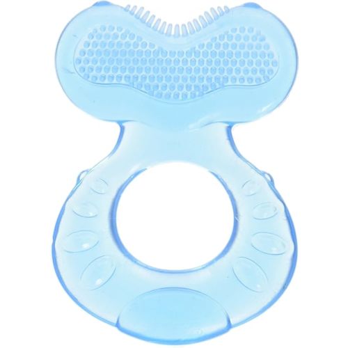 Nuby Silicone TeeThe-EEZ Teether with Bristles, includes Hygienic Case, Aqua (Count of 2)…