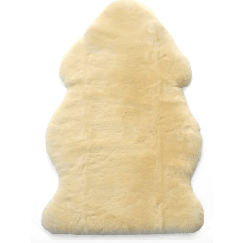 Sheepskin Rug for Babies, 100% Natural, Shorn Lambskin Wool, 2 x 3 Feet, Flax