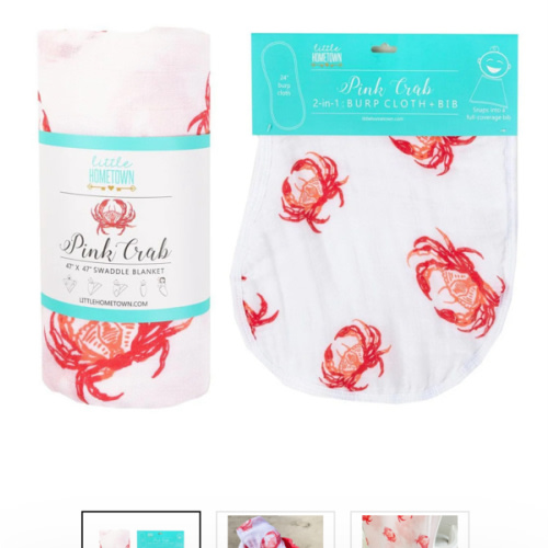 Muslin Swaddle Blanket & Burp Cloth Bib Combo – Little Hometown