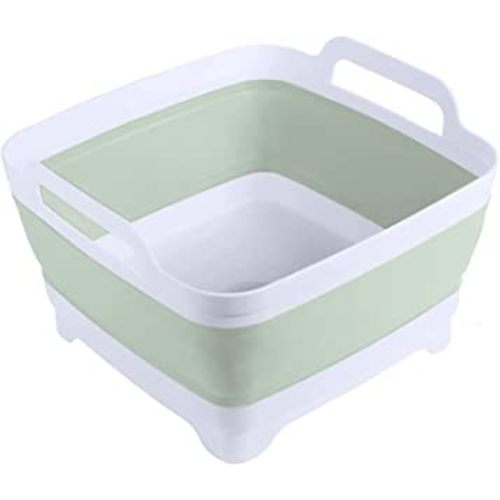 9l Collapsible Dish Tub Portable Sink, Folding Laundry Tub, Washing Basin  With Draining Plug, Collapsable Dish Drainer, Camping Dish Washing Tub,  Port