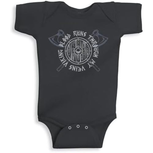 Viking Blood Runs Through My Veins Baby Infant Bodysuit