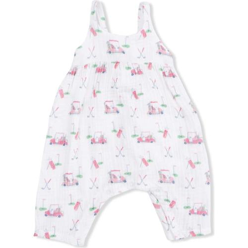 Baby Golf Carts Pink - Tie Back Romper