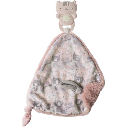 Mary Meyer Chewy Crew Soothing Baby Teether Lovey, 10-Inches, Kitty