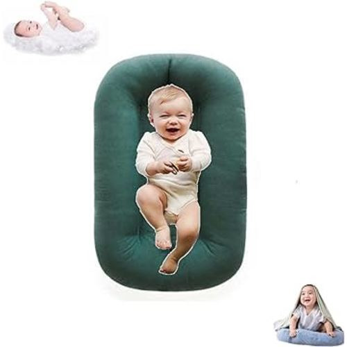 Baby Lounger Snuggle Me Lounger for Infants 0-12 Months, Bionic Design Baby Nest Sleeper Baby Lounger Soft Organic Cotton Breathable Lounger (E)
