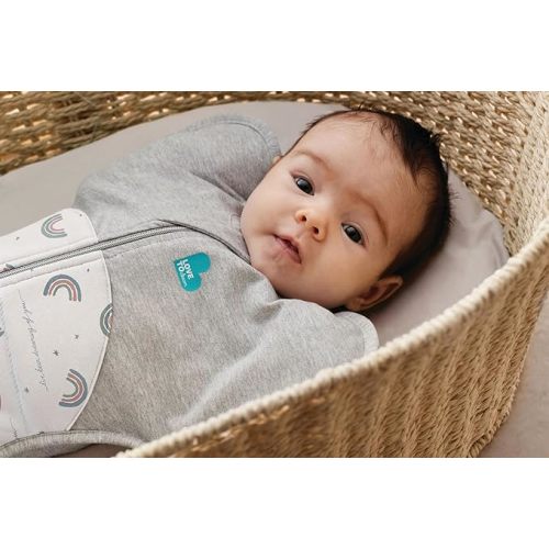 Love to Dream Swaddle UP, Baby Sleeping Bag, Self-Soothing Swaddles for Newborns, Improves Sleep, Snug Fit Helps Calm Startle Reflex, Newborn Essentials for Baby, 8-13 lbs, Rainbow