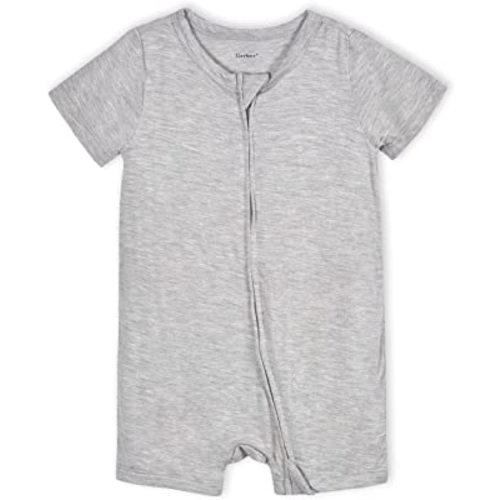 Gerber Unisex Baby Buttery-Soft Short Sleeve Romper With Viscose Made With Eucalyptus