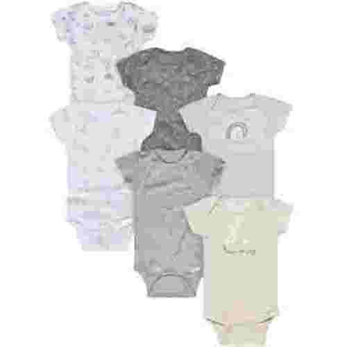 Gerber Baby Neutral 6-Pack Short Sleeve Bodysuits, Sizes Newborn - 18 Months