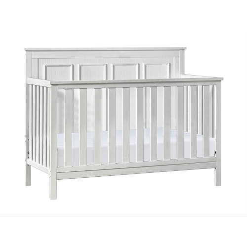 Oxford Baby Farmington 4-in-1 Convertible Crib, Rustic White, Wooden Crib
