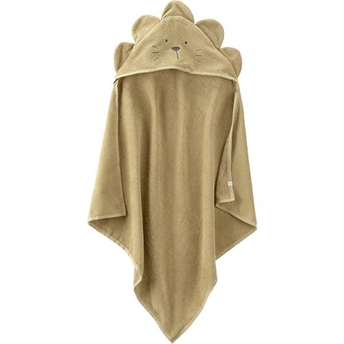 little planet by carter's Baby Organic Cotton Bath Towel, Camp Khaki, OSZ