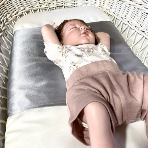 100% Mulberry silk 22 momme bassinet semi sheet, silk slip, mulberry silk sleeve - no more bed head and baby bald spots, Made in Australia