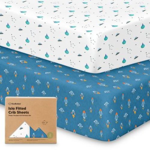 KeaBabies 2pk Isla Fitted Crib Sheets for Boys, Girls, Baby Crib Sheet, Fits Standard Nursery Crib Mattresses (Prairie)