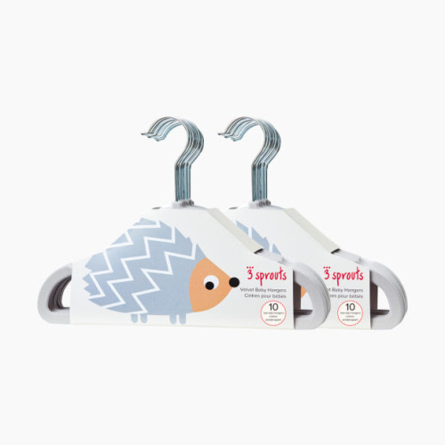 3 Sprouts Children's Hangers - Grey, 20 Pack