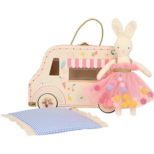 Meri Meri Ice Cream Van & Bunny Mini Suitcase Doll (Pack of 1)